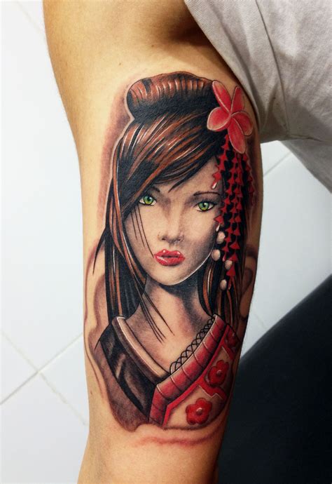 geisha woman tattoo